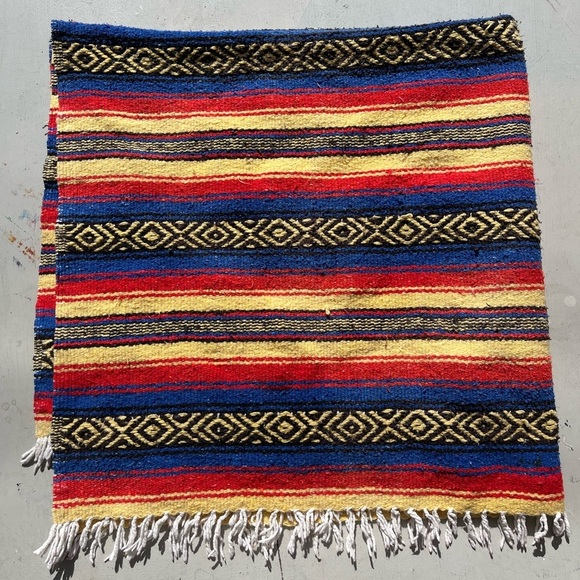 Southwestern Blanket Textile Multicolor Aztec Old West Vibrant Serape Decorative - Picture 5 of 7